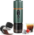 CONQUECO Macchina da Caffè Espresso Portatile - Auto chauffage Caffettiera Elettrica da Viaggio con Batteria - per 12V Auto e Camion e Campeggio