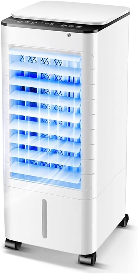 Climatiseur Mobile, Refroidisseur D'Air éVaporatif Silencieux, 3 en 1 Climatiseur Portable Ventilateur Humidificateur Purificateur D'Air pour Maison