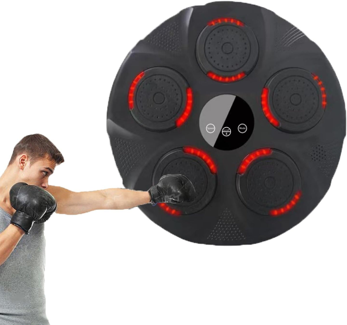 Machine De Boxe Musicale, Cible De Boxe électronique, Entraîneur De Boxe Intelligent Mural, équipement De Boxe Rechargeable(9 Vitesses, Dénombrable