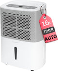 Déshumidificateur Compresseur Turbionaire SMART 16M, 16L/ 24h, Silencieux, Minuterie, Pour pièces jusqu'à 30 m², Séchage du Linge, Drainage Continu