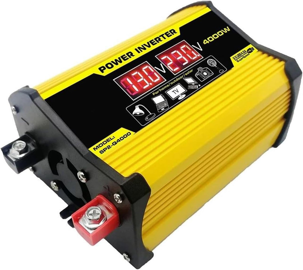 Convertisseur Tension Pur Sinus Convertisseur Puissance Voiture Accessoires 12V DC À 110 220V AC Adaptateur Double USB Voiture Onduleur À Onde