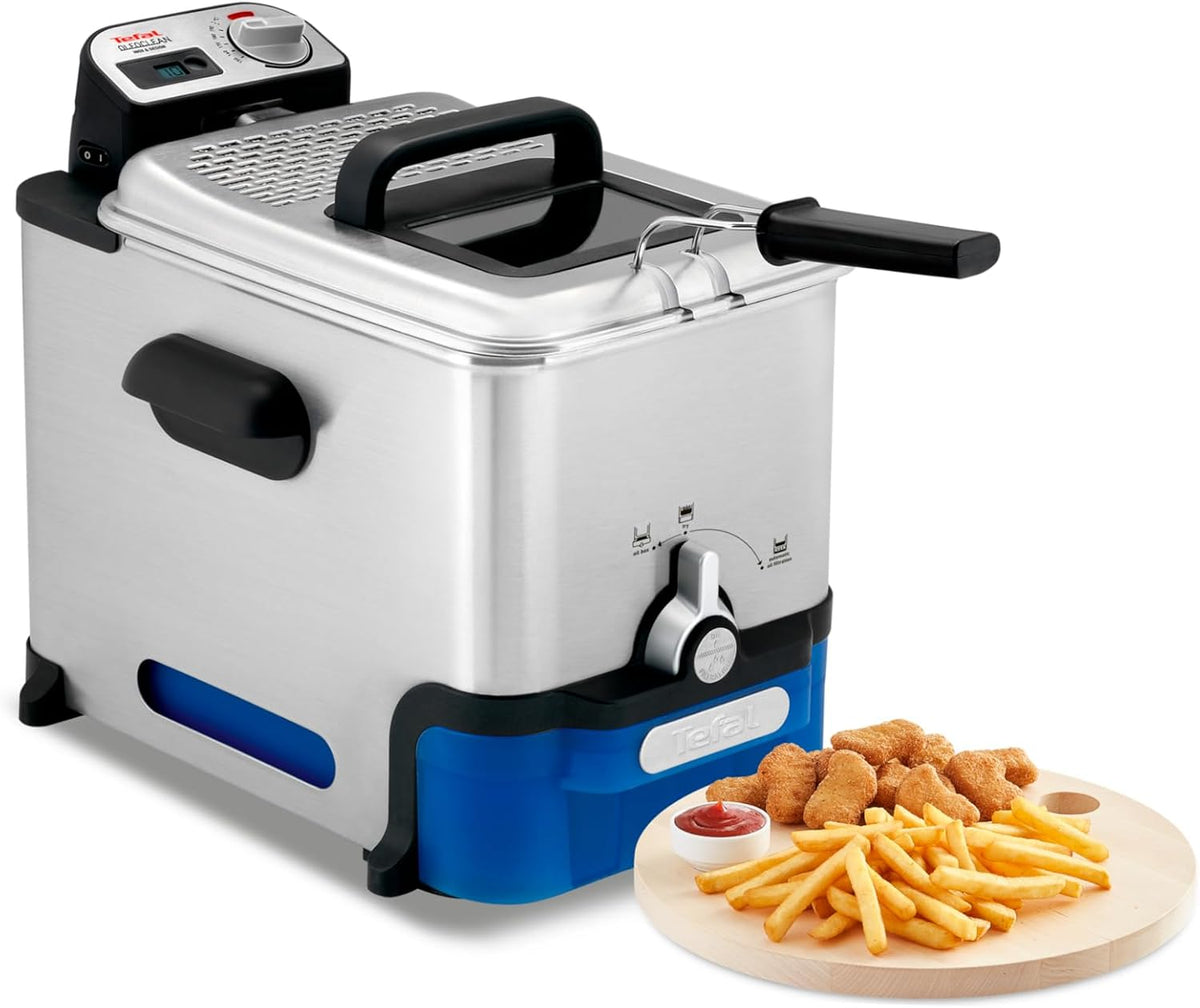 Tefal - Oleoclean - Friteuse semi-professionnelle compacte - 3,5 L - Inox, Friteuse électrique avec huile