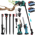 Kit taille-haie télescopique et sans fil 4 en 1 - Moteur en cuivre pur 21 V - Barre télescopique de 2 m - 2 batteries de 2,0 Ah