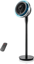 Airmate Ventilateur avec Lumière, 25dB Ventilateur Silencieux, Ventilateurs sur Pied à 16 Vitesses Réglables, Vent Fort, Oscillant 90°+120°