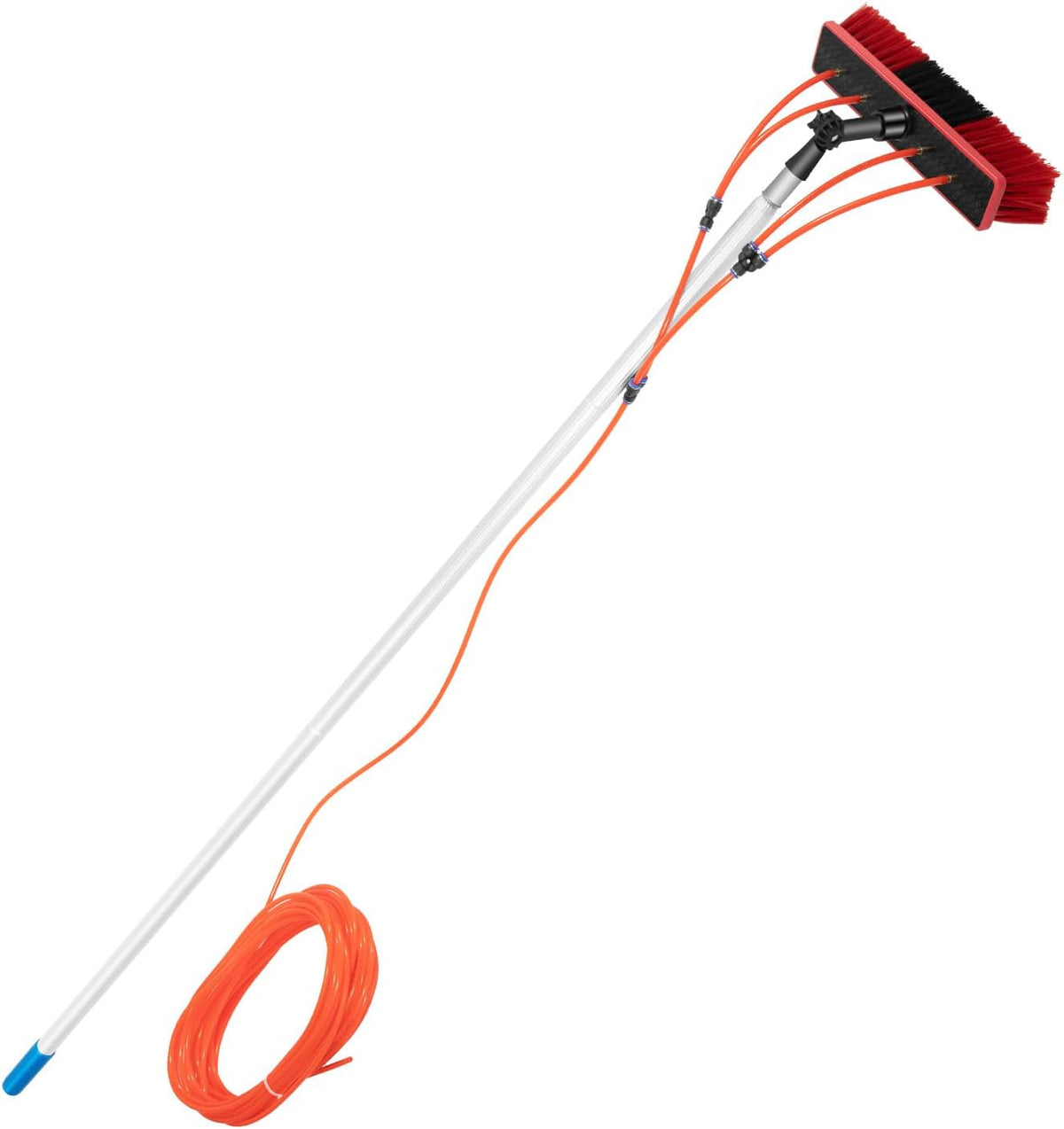 Nettoyeur de panneau solaire, alimentation en eau, brosse de nettoyage de pôle, kit d'outils de nettoyage de fenêtre, barre télescopique 3 en 1