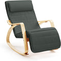 Hom&Com - Fauteuil à Bascule avec Dossier et Repose-Pieds réglables, Rocking Chair Confortable pour Allaitement, Lecture et Relaxation