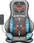 COMFIER Siège Massant Shiatsu avec Compression et Roulement - Masseur de Dos avec Chaleur, Chaise Massage de pétrissage pour Le Dos