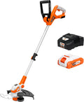 RURIS Trimmer Coupe-Bordure sans Fil 2024e - Moteur Électrique avec Balais, Diamètre de Coupe 300 mm, Batterie Li-ION 20V 4Ah et Chargeur Inclus
