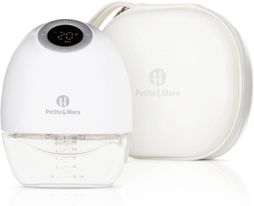 PETITE&MARS Gaia Tire-Lait Électrique Mains Libres, Tire-Lait Portable Sans Fil, Rechargeable USB, Léger, Silencieux, Sans BPA