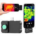 VEVOR Caméra Thermique pour Android et iOS Super Résolution TISR 512x384 Imageur Thermique Infrarouge 256x192 pour Smartphone Tablette, 25 Hz