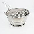 predolo e Charbon Table, Grill Coréen Encastrable en Acier Inoxydable, Portable pour 3-5 Personnes