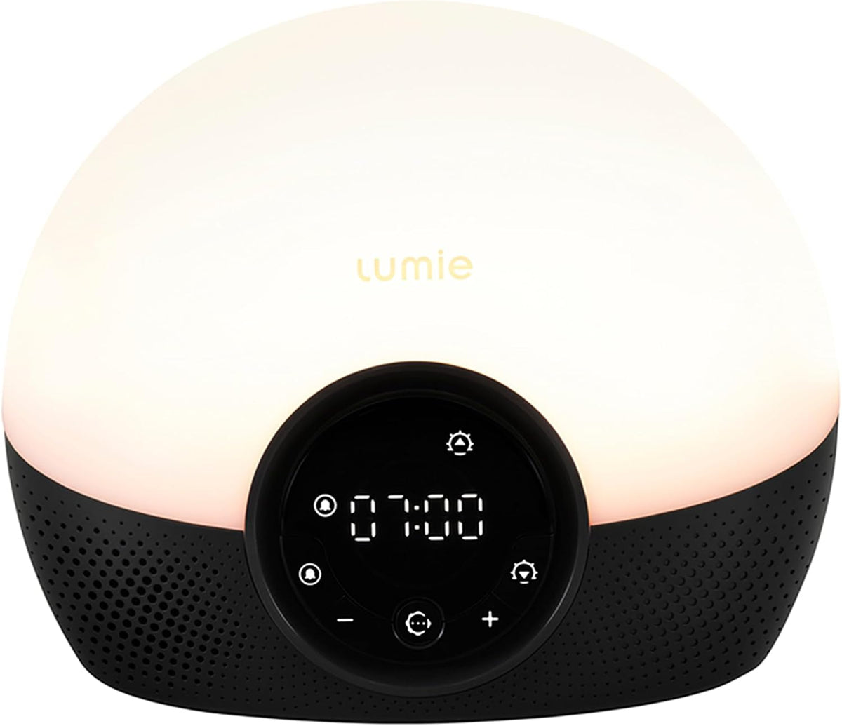 Lumie Bodyclock Glow 150 Réveil avec lumière Simulation de lever et coucher de soleil progressifs Lumière réglable 10 sons Nude, Noir