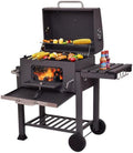 Barbecue au Charbon de Bois 3 en 1, Portable et Pliable, XXL Grill à Charbon avec Couvercle Double Zone de Cuisson, 136 cm