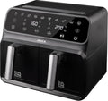 JOCCA - Friteuse à Air Chaud 8L, Sans Huile Grande Capacité, Air Fryer avec 2 Cuves 4L+4L, Minuterie, Température Réglable, 1700W, Noir