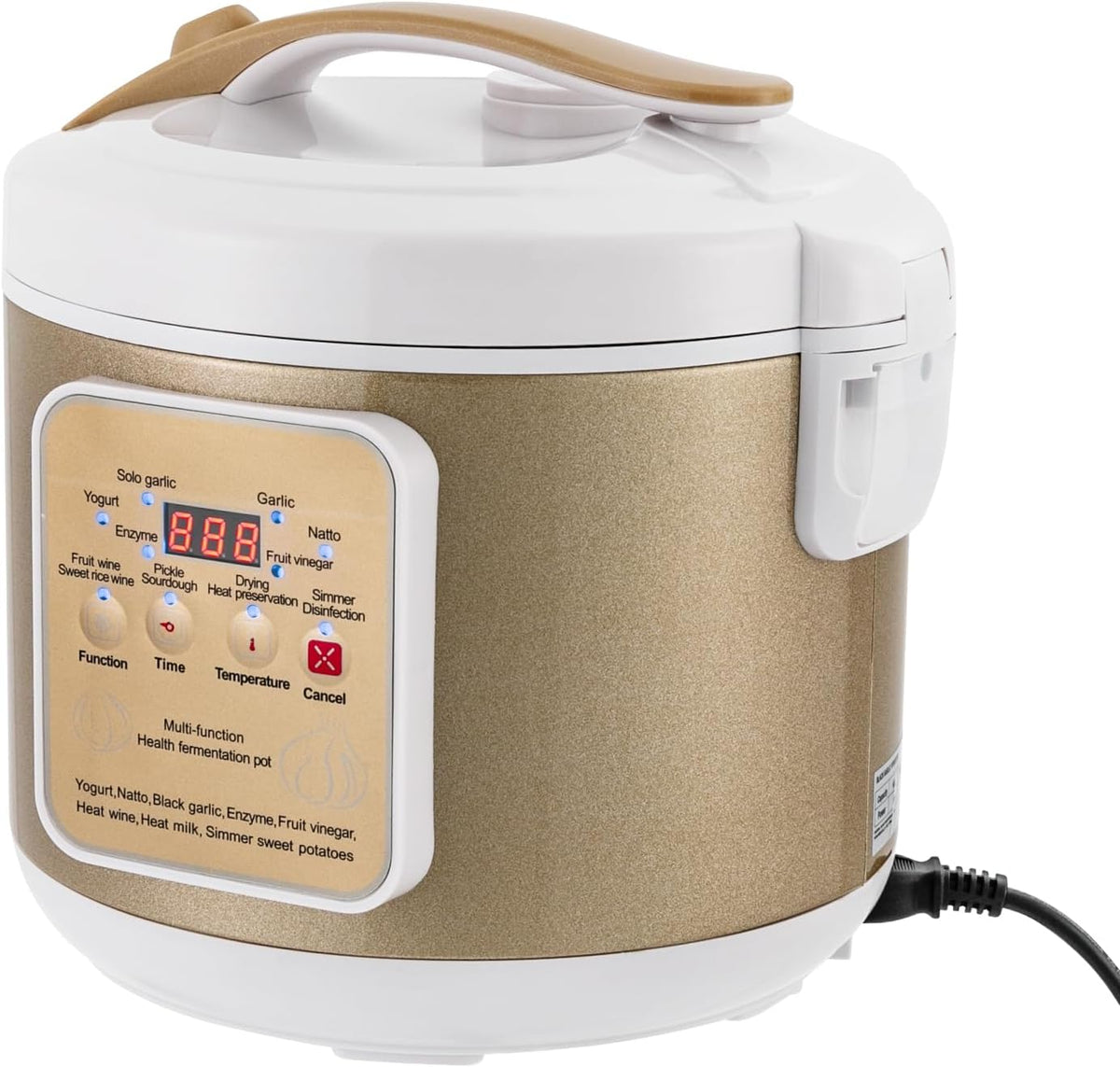 Machine à yaourt 6 l, fermenteur d'ail noir 90 W avec fonction de fermentation intelligente, fermenteur d'ail pour ail noir, yaourt, natto