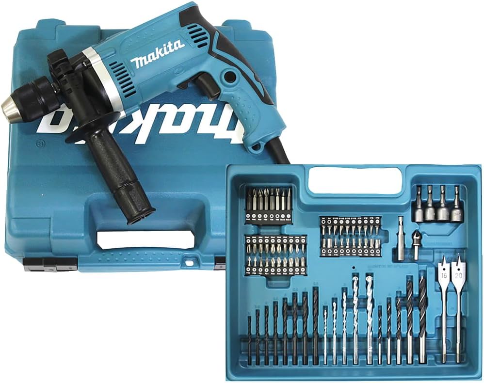 Makita Perceuse à percussion - 710W + kit accessoires - HP1631KX3