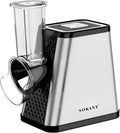 RESTEQ Coupe-légumes électrique 5 en 1-800 W - 5 accessoires - Multifonction - Pour cuisine