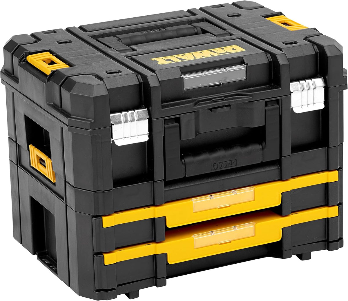 DeWalt - Caisse A Outil Transportable Coffret Kit Combo TSTAK Box Avec Modules II + IV - DWST1-70702 - Boite A Outils Vide Multi-Compartiments