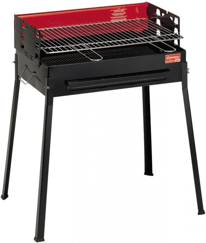 Ferraboli Communauté Grill Chariot Barbecue au Charbon Noir
